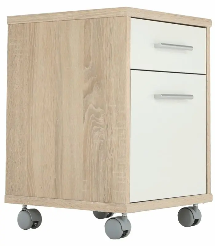 Tumba cu rotile Mobhaus Johan 2 New 07 (Sonoma Oak/White)