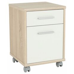 Tumba cu rotile Mobhaus Johan 2 New 07 (Sonoma Oak/White) Thumb