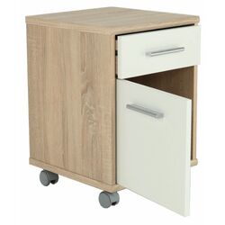 Tumba cu rotile Mobhaus Johan 2 New 07 (Sonoma Oak/White) Thumb