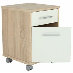 Tumba cu rotile Mobhaus Johan 2 New 07 (Sonoma Oak/White) Thumb