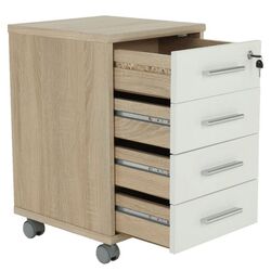 Тумба выкатная Mobhaus Johan 2 New 12 (Sonoma Oak/White) Thumb