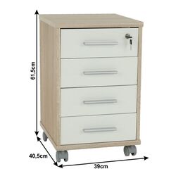 Тумба выкатная Mobhaus Johan 2 New 12 (Sonoma Oak/White) Thumb