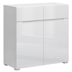 Тумба Mobhaus Jolk 2D2S (White/White Extra High Gloss)