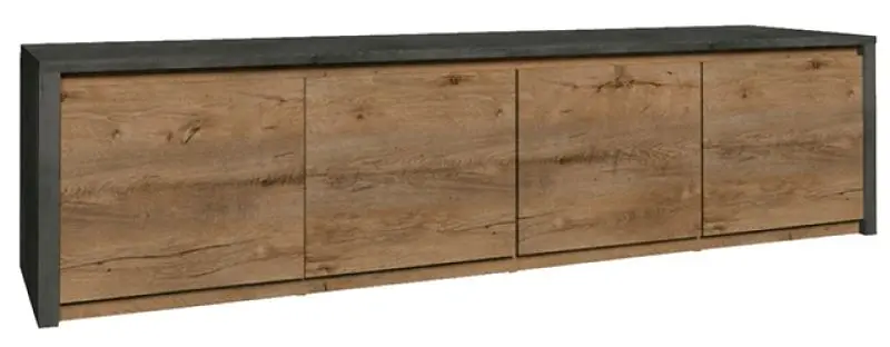 Тумба РТВ Mobhaus Montana K4D (Lefkas Oak Dark/Gray Smooth)