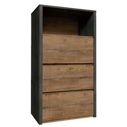 Comoda Mobhaus Montana KS3 (Lefkas Oak Dark/Gray Smooth)