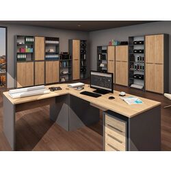 Tumba cu rotile Tempo Kondela Rioma New Typ 30 (Graphite/Artisan Oak) Thumb
