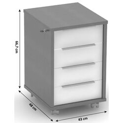 Тумба Tempo Kondela Rioma New Typ 30 (Graphite/White) Thumb