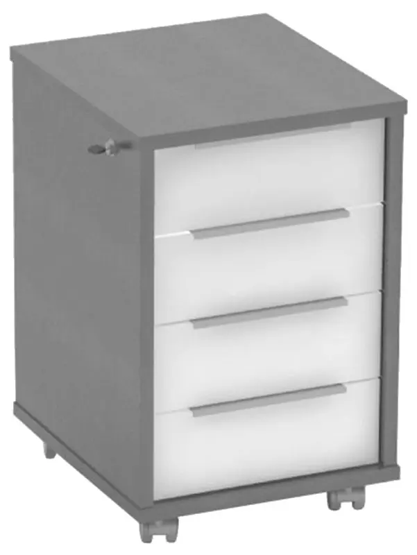 Тумба Tempo Kondela Rioma New Typ 30 (Graphite/White)