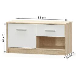 Tumba Mobhaus Teyo 1D1S (White/Sonoma Oak) Thumb