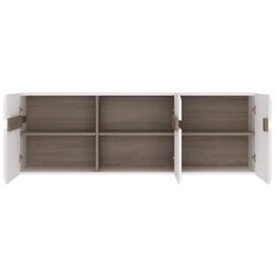 Tumba suspendata Mobhaus Lynatet Typ 67 (White Extra High Gloss/Sonoma Oak Truffle) Thumb