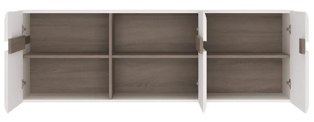 Tumba suspendata Mobhaus Lynatet Typ 67 (White Extra High Gloss/Sonoma Oak Truffle) - 2