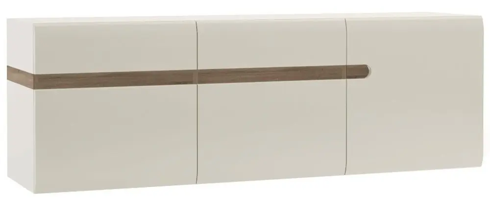 Tumba suspendata Mobhaus Lynatet Typ 67 (White Extra High Gloss/Sonoma Oak Truffle)