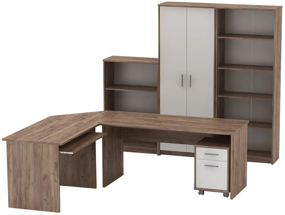 Tumba cu rotile Tempo Kondela Johan 2 New 07 (Kraft Dunkel/White)