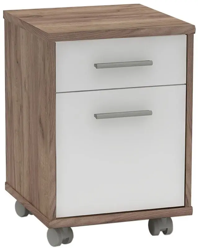 Tumba cu rotile Tempo Kondela Johan 2 New 07 (Kraft Dunkel/White)