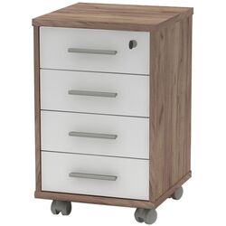 Tumba cu rotile Mobhaus Johan 2 New 12 (Kraft Dunkel/White)