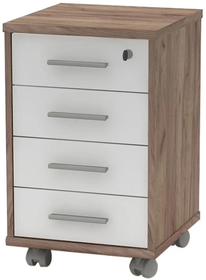 Tumba cu rotile Mobhaus Johan 2 New 12 (Kraft Dunkel/White)
