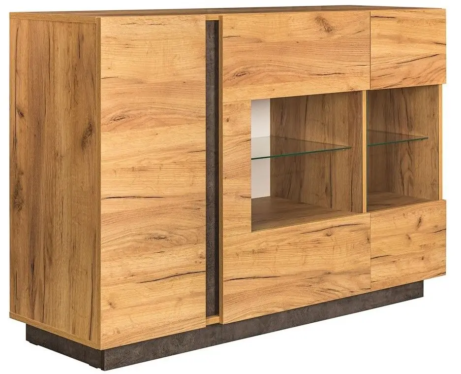 Comoda Mobi Archi 08.140 (Craft Oak Golden/Dark Stone)