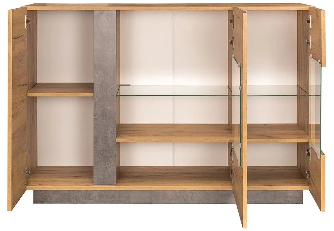 Comoda Mobi Archi 08.140 (Craft Oak Golden/Dark Stone)