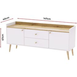 Tumba-Bufet MobiCasa Asgard 147x67x40 (Tahoe/White) Thumb