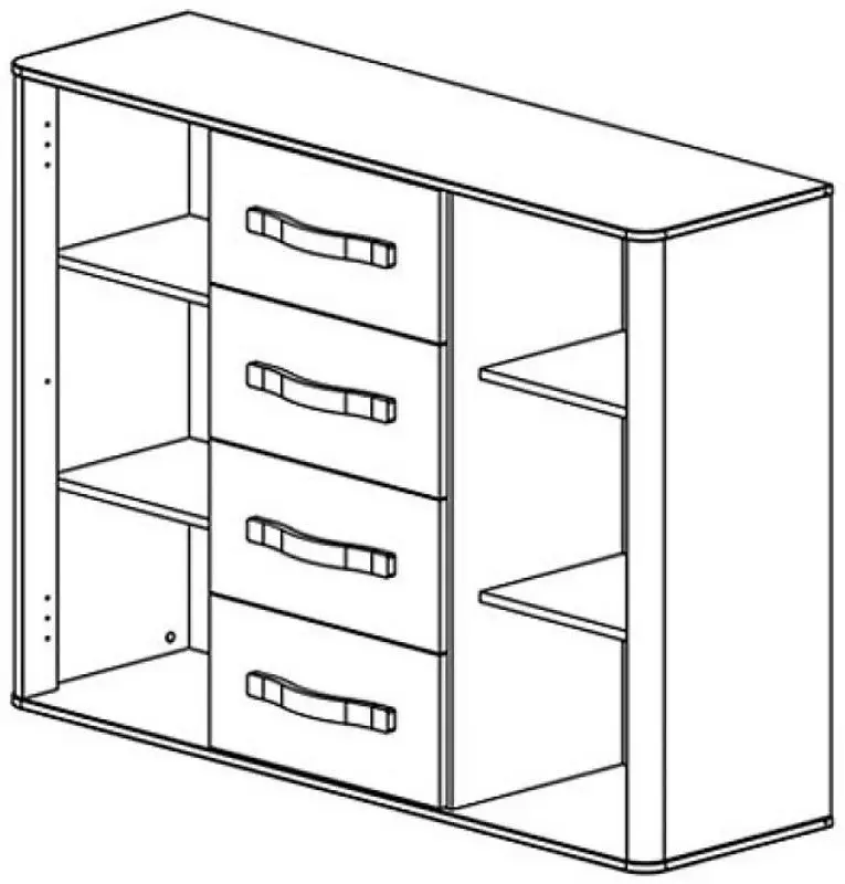 Тумба Неман Браво МН-127-09 (Орех Шоколадный/Мокко Глянец) - 2