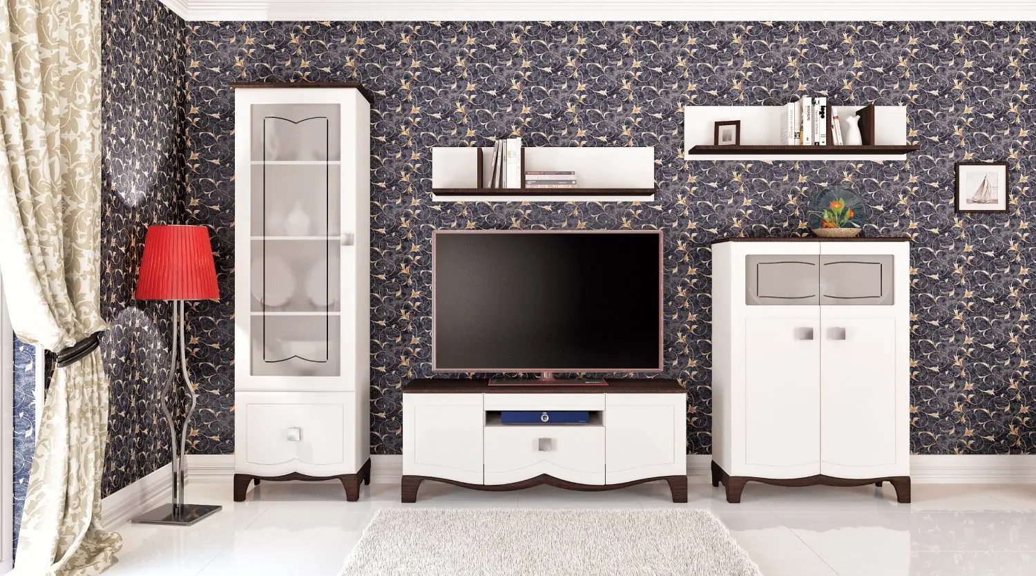 Tumba Неман Tiffani МН-122-25 (Wenge/White Semi-Gloss)