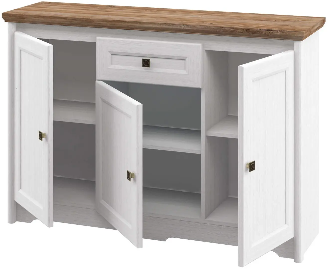 Тумба Неман Тиволи МН-035-03 (Белый Структурный/Дуб Стирлинг) - 2