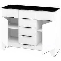 Tumba Неман Verona МН-128-04 (Gloss White/Matt Black) Thumb