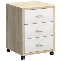 Tumba cu rotile Неман Domino ВК-04-34 (Sonoma Oak/White Semi-Gloss)