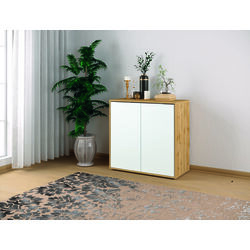 Тумба Sokme Нитро 2Д (Дуб Вотан/Белый) Thumb