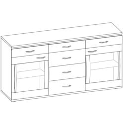 Comoda Олмеко Alabama 06.114 (Wenge/White Gloss) Thumb