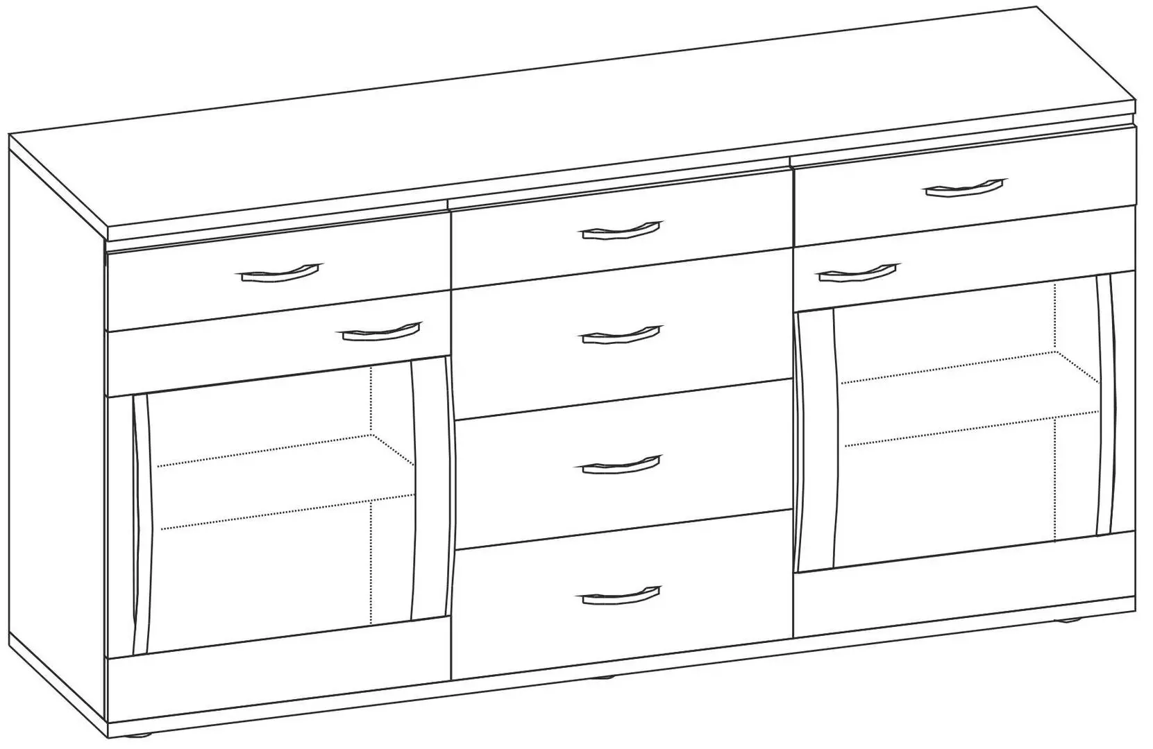 Comoda Олмеко Alabama 06.114 (Wenge/White Gloss)