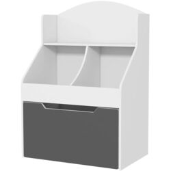 Etajera Qaba 311-071V80WT 62x40x88 cm (White/Gray) Thumb