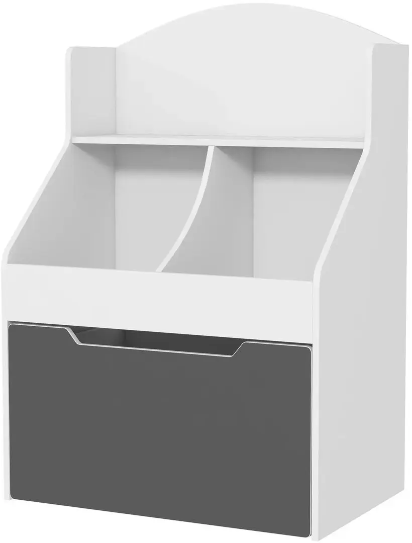 Etajera Qaba 311-071V80WT 62x40x88 cm (White/Gray)