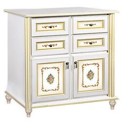 Comoda Skay Verona 990 White/Gold (cu desen)