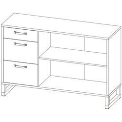 Comoda Sokme Bari 2U3S (Woodcon/Grange Sand Oak) Thumb