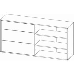 Комод Sokme Нитро 2Д3Ш (Дуб Вотан/Белый) Thumb