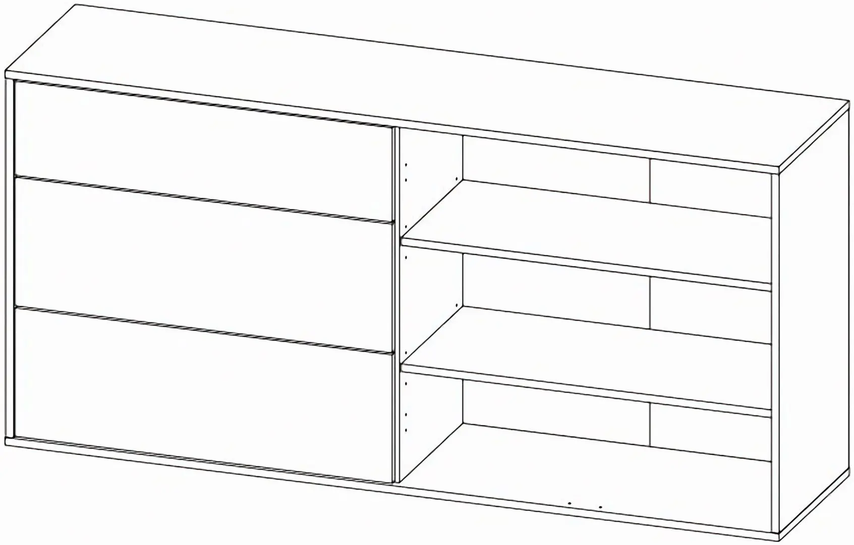 Комод Sokme Нитро 2Д3Ш (Дуб Вотан/Белый) - 3