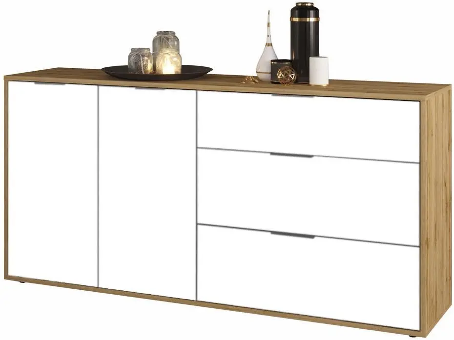 Комод Sokme Нитро 2Д3Ш (Дуб Вотан/Белый)