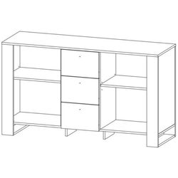 Comoda Sokme Old Vud 2U3S (Craft Oak Gold/Black) Thumb