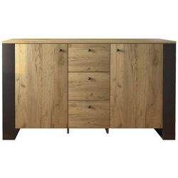 Comoda Sokme Old Vud 2U3S (Craft Oak Gold/Black)