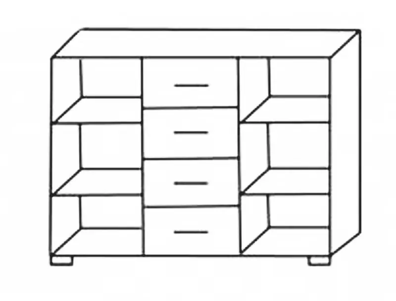 Comoda Sokme Rio 1200 (Sonoma Oak/Latte)