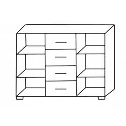 Comoda Sokme Rio 1200 (Sonoma Oak/Mocha) Thumb