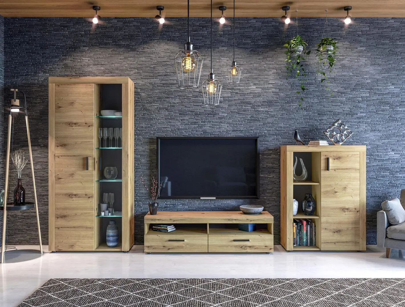 Пенал низкий Sokme Фокус (Дуб Артисан) - 4