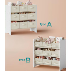 Etajera-organizer de jucării Songmics GKR033W10 (Cloud White) Thumb