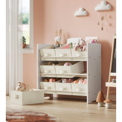 Стеллаж органайзер для хранения игрушек Songmics GKR033W10 (Cloud White)