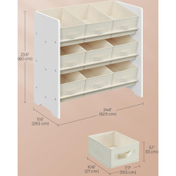 Etajera-organizer de jucării Songmics GKR033W10 (Cloud White) Thumb