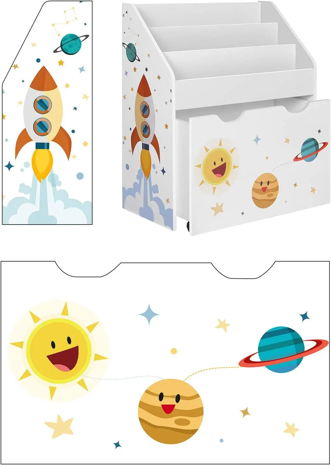 Стеллаж Songmics GKR41WT (White)