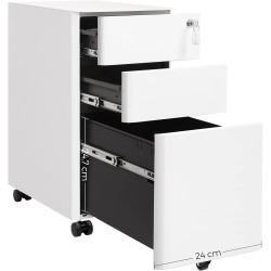 Tumba cu rotile Songmics OFC030W01 (White) Thumb