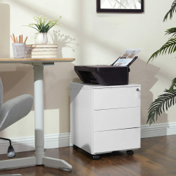 Tumba cu rotile Songmics OFC63WT (White)