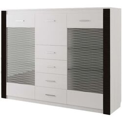 Comoda-vitrina SV-mebel Gamma-20 (Ash Anchor Light/Wenge)